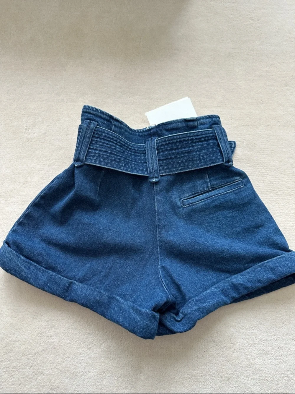 NWT Sezane Blue Denim Shorts Size 34 - Picture 5 of 5